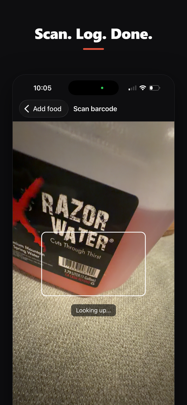 Barcode food scanning